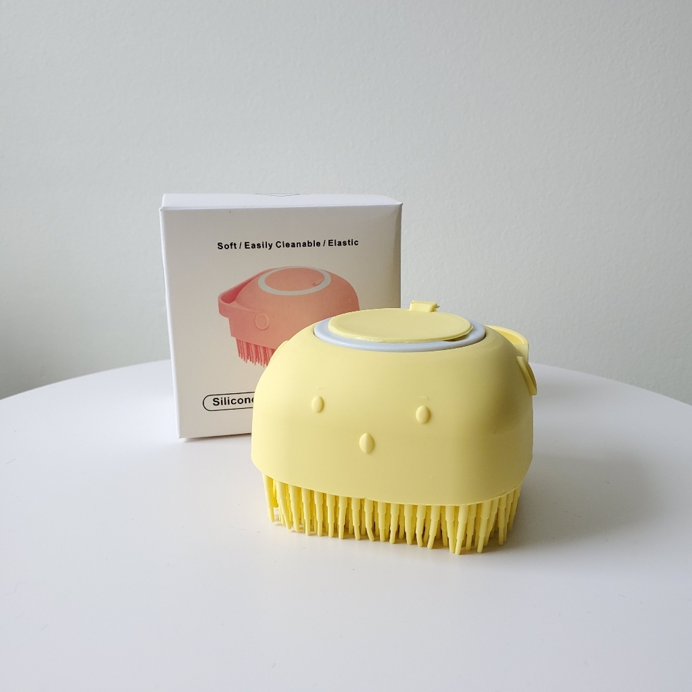 Yellow Shower Brush Soft Durable Silicone